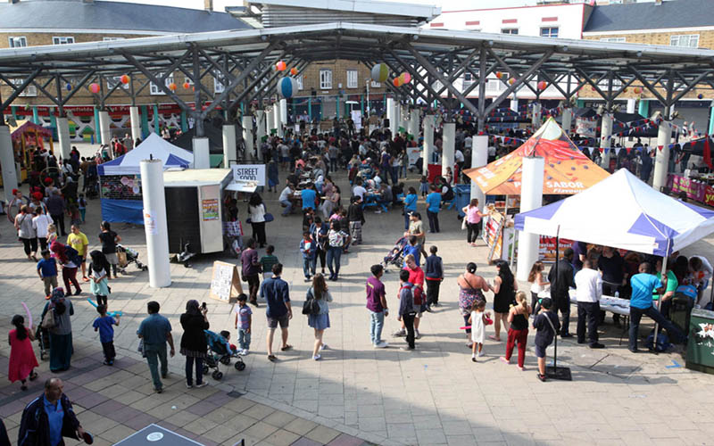 In town – Poplar and Chrisp Street Market